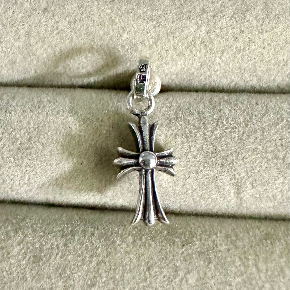 Sterling Silver “CH” Inspired Dangling Cross Earring